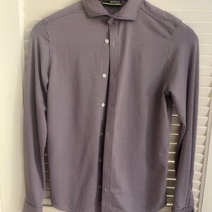 Murano Men's Purple Checkered Dress Shirt